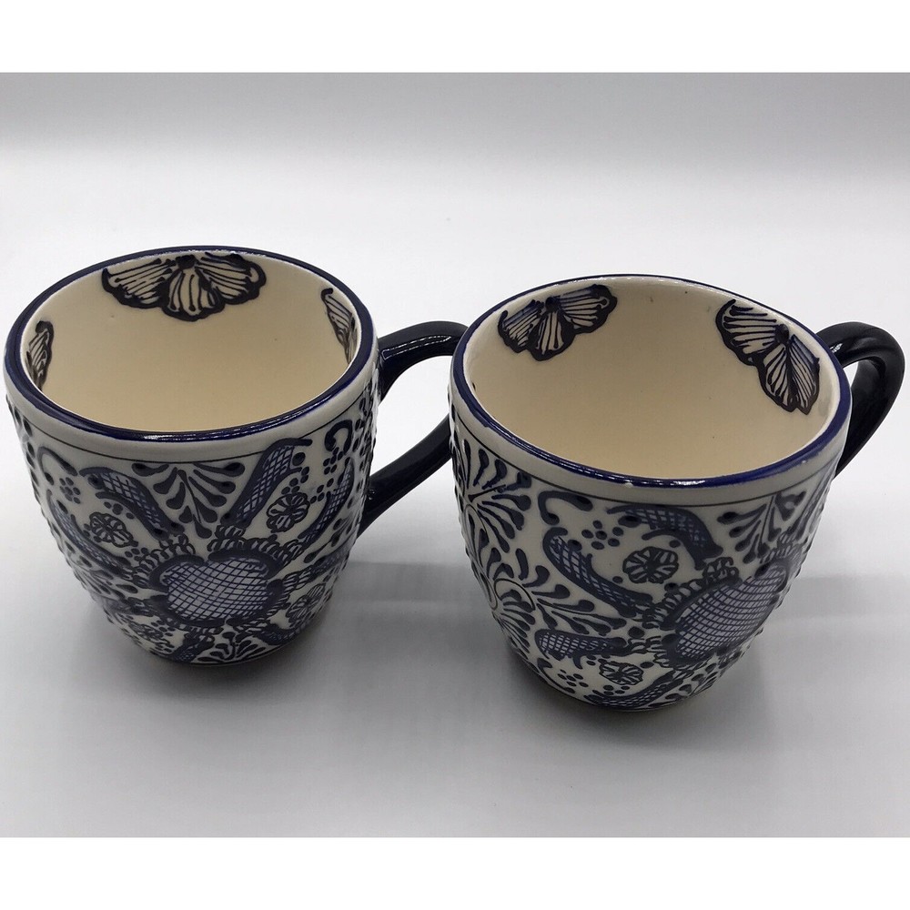 Global Crafts Encantada Handmade Hand-Painted & Textured Mexican Pottery…